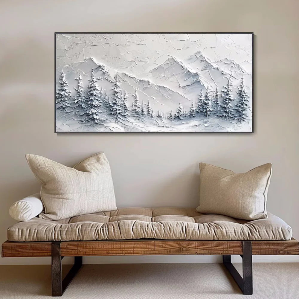 Abstract Mountain Textured Canvas Art #BT015