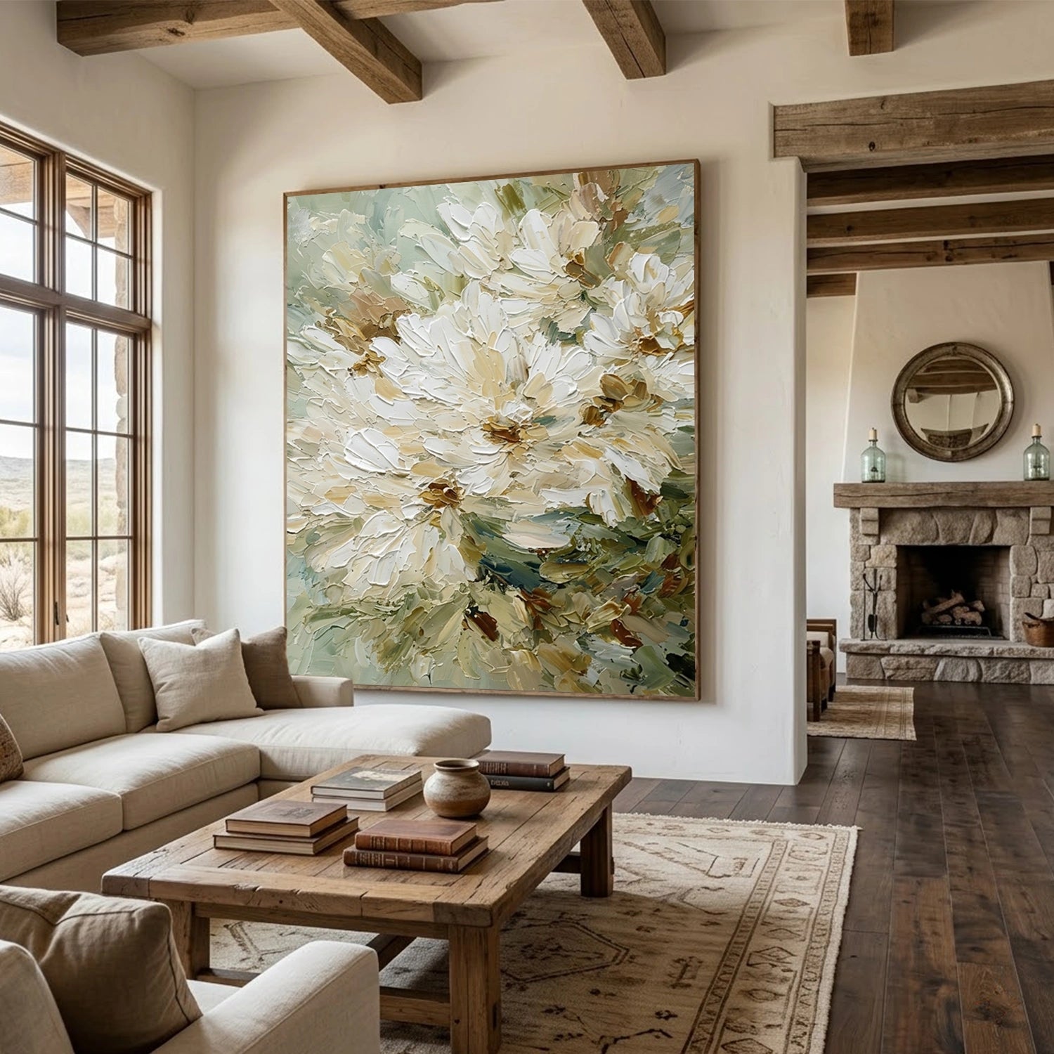 Abstract Flower And Tree Canvas Art #MF195