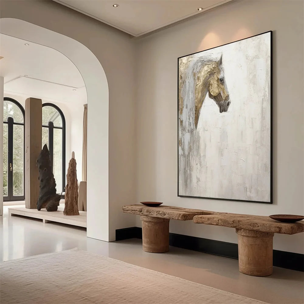 Abstract Animal Horse Canvas Art #DW016