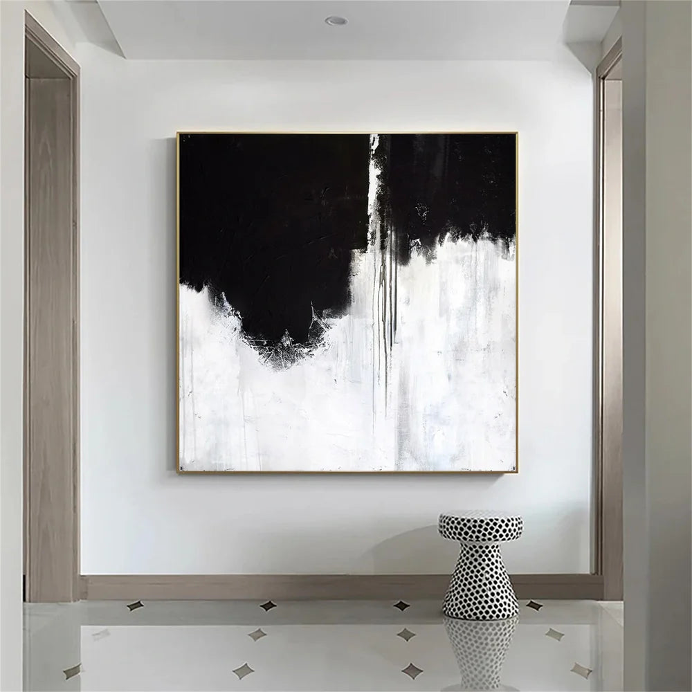 Black and White Minimalist Canvas Art #WZ011