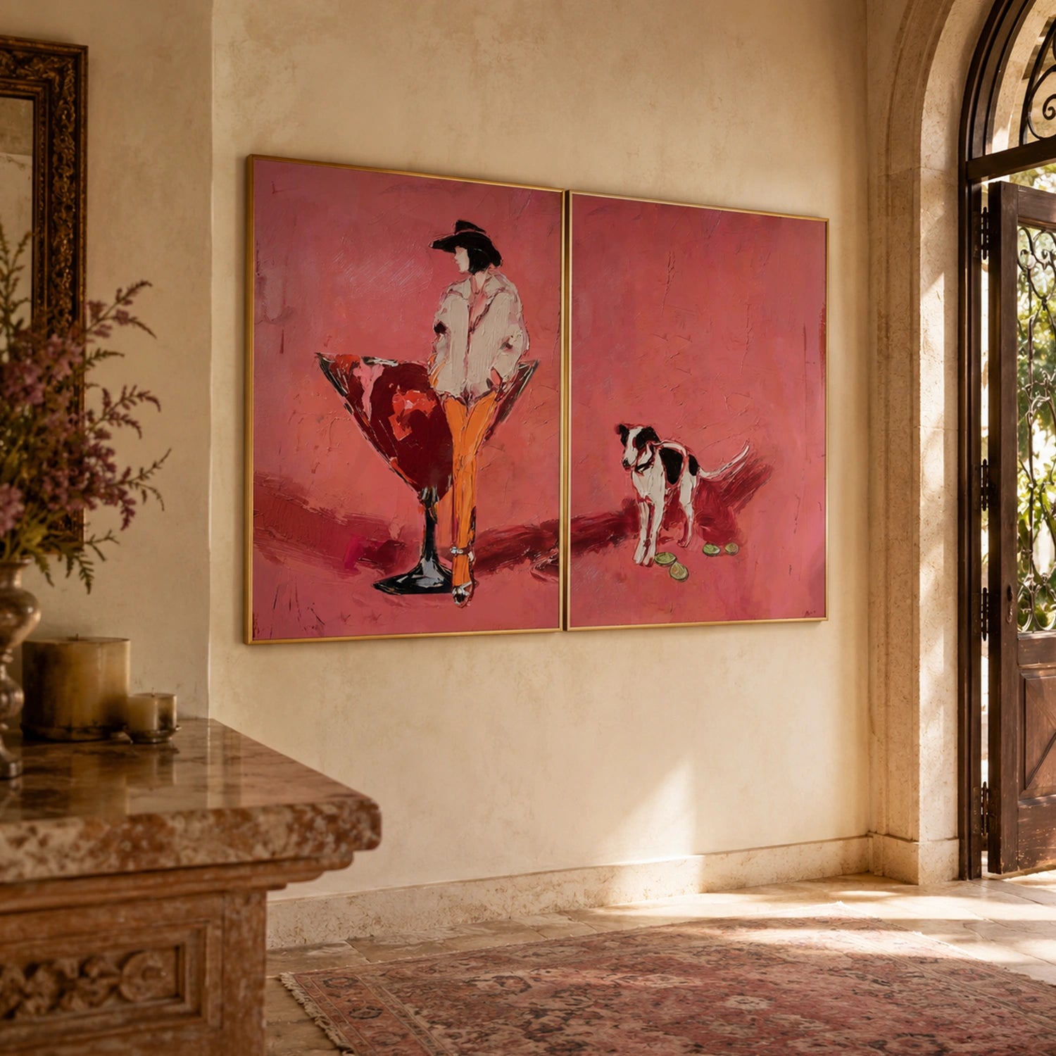 Western Figurative Art Set of 2 #AM107