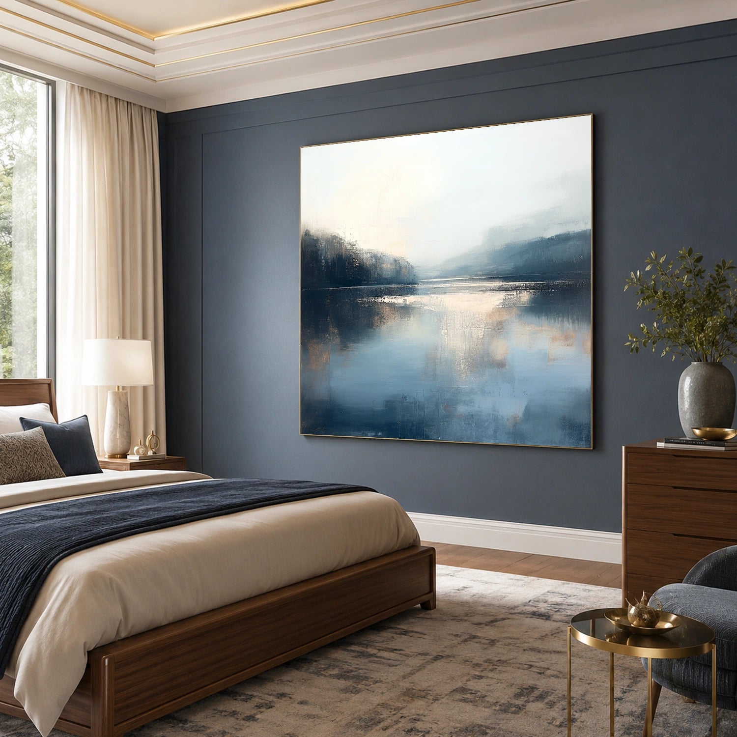Abstract Ocean And Sky Canvas Art #OC203