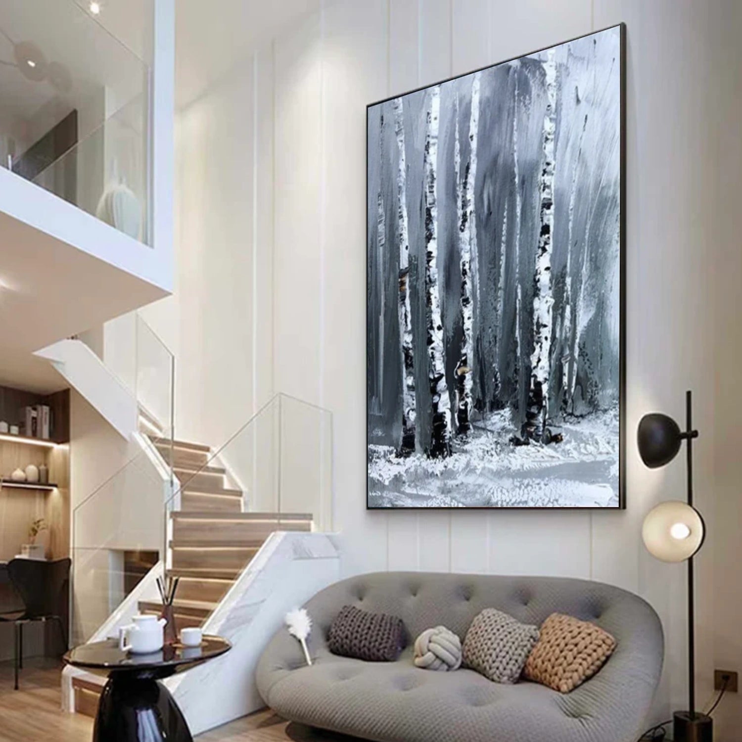 Abstract Flower And Tree Canvas Art #MF084