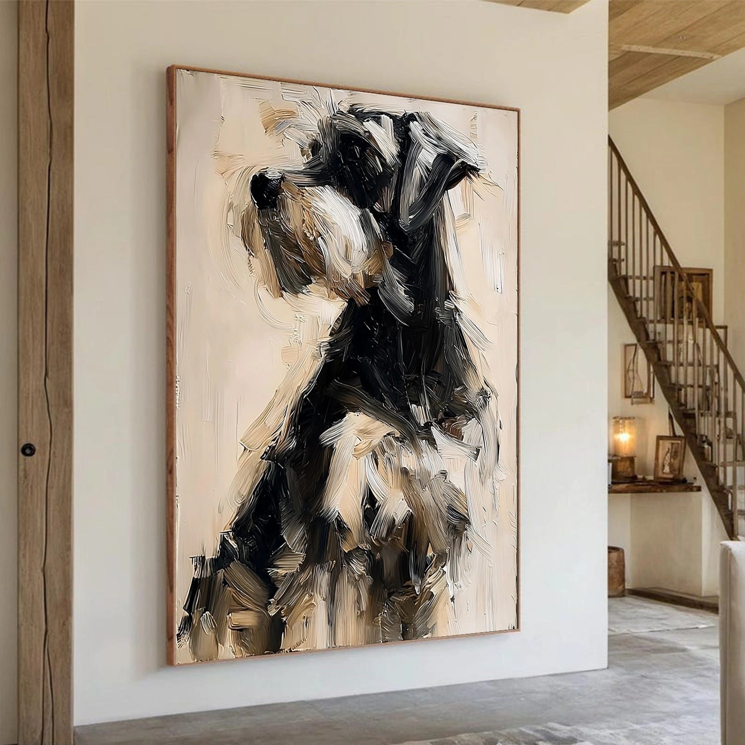 Abstract Animal Dog Canvas Art #DW134