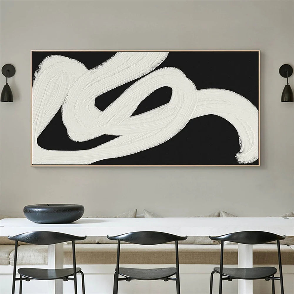 Black and White Minimalist Canvas Art #WZ051