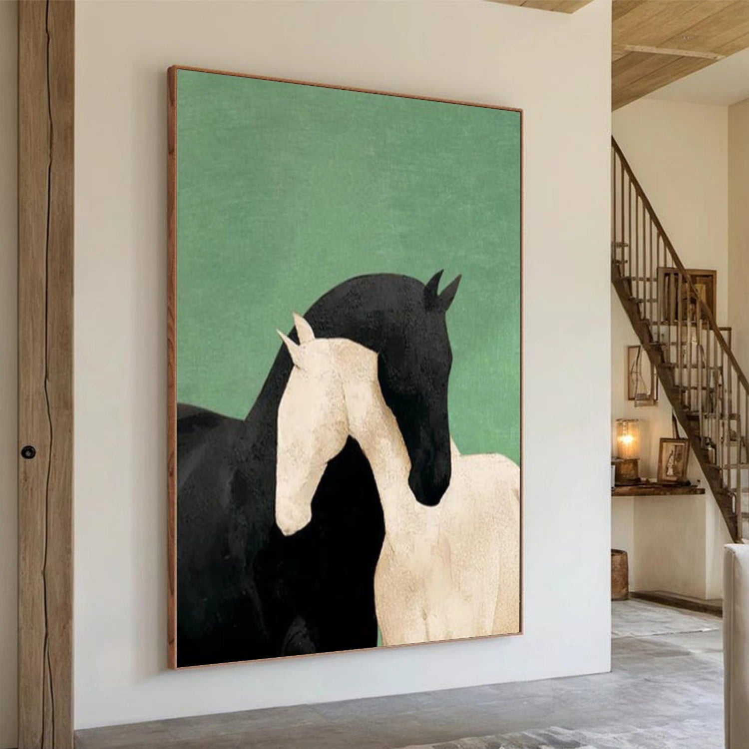 Abstract Animal Horse Canvas Art #DW124