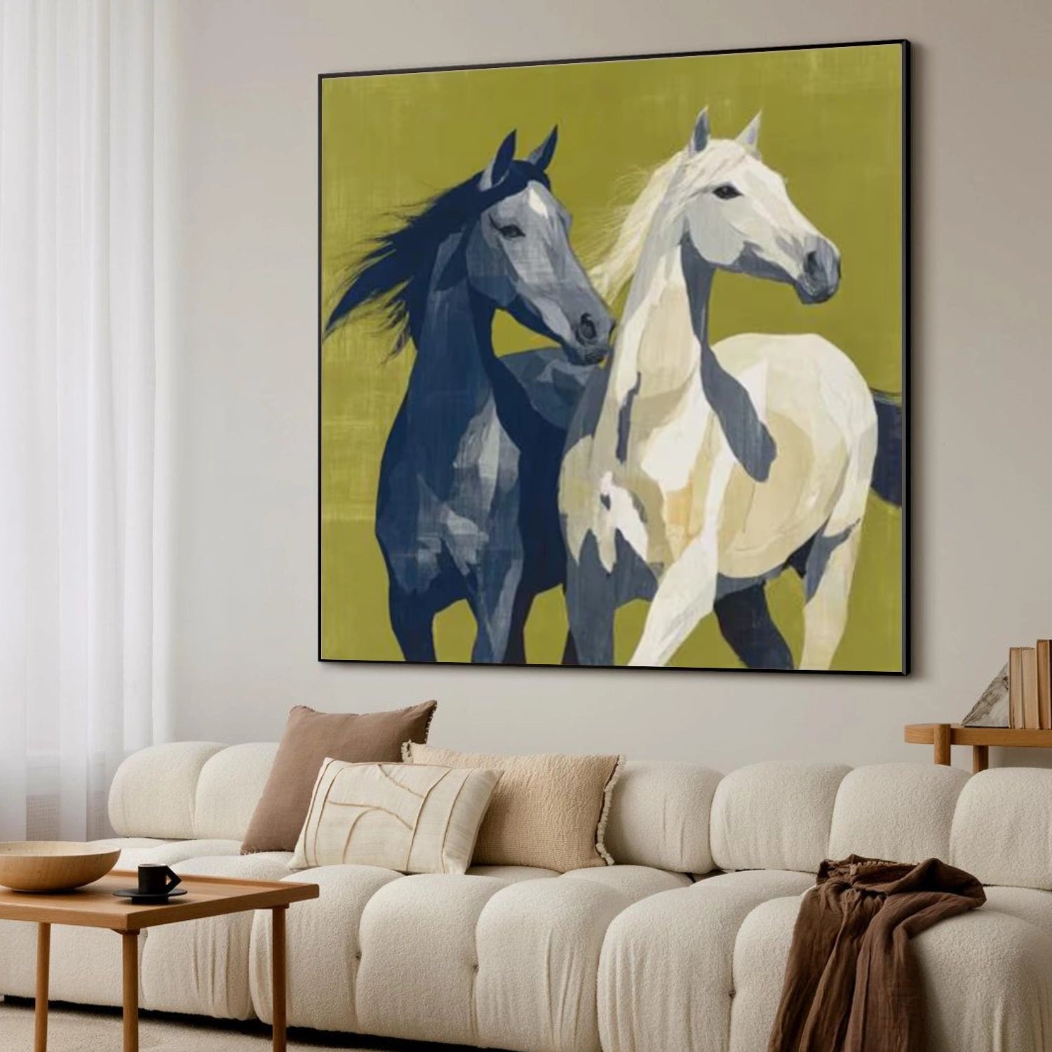 Abstract Animal Horse Canvas Art #DW083