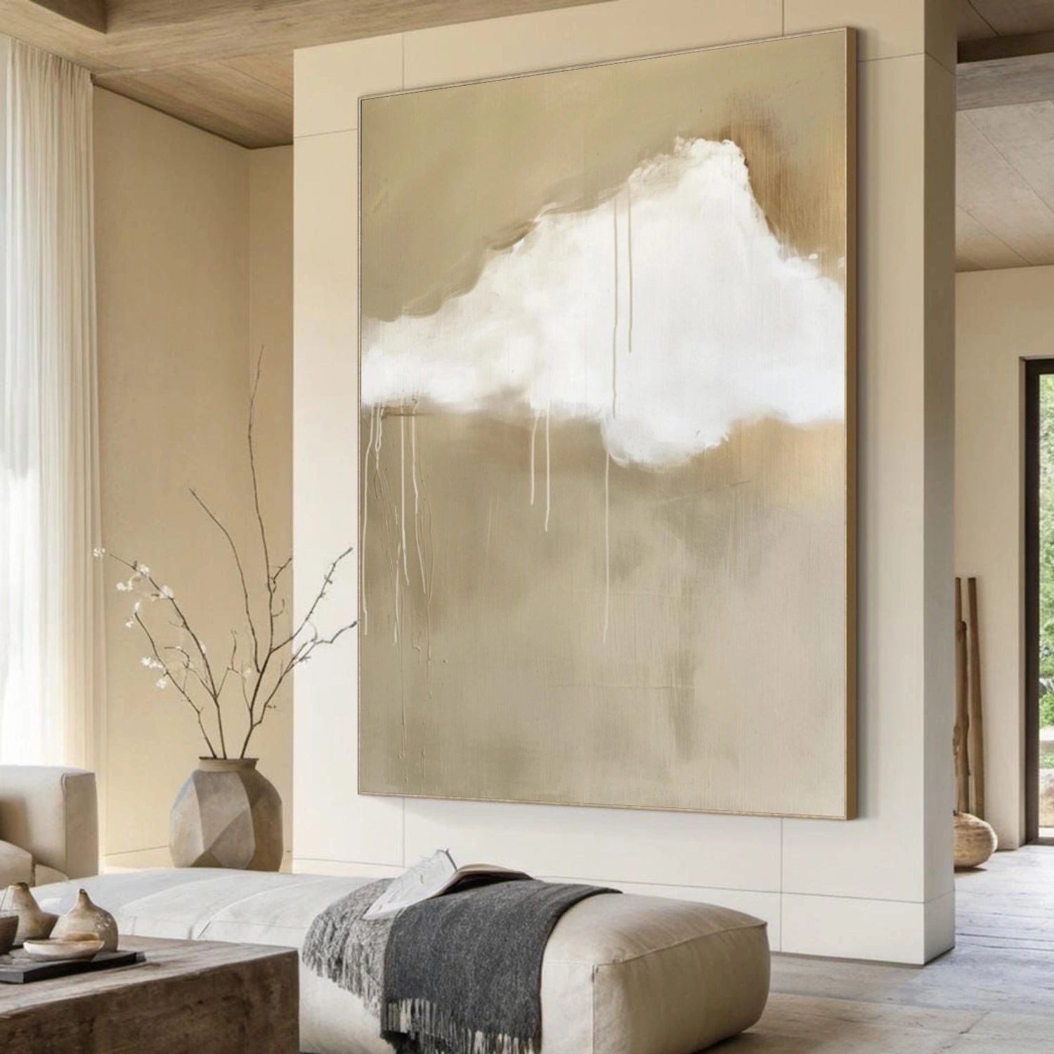 Minimalist Ocean And Sky Canvas Art #OC091