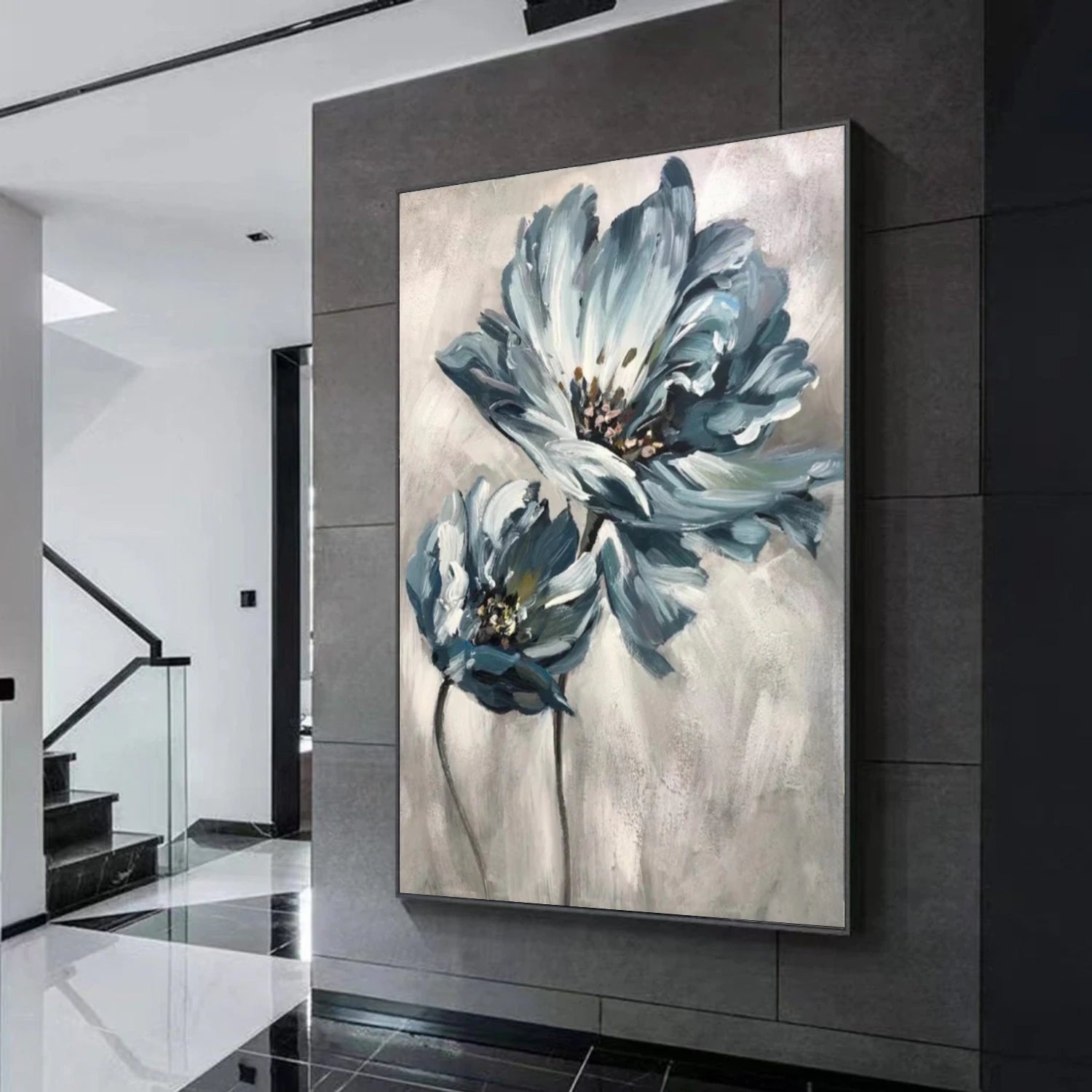 Minimalist Flower And Tree Canvas Art #MF120