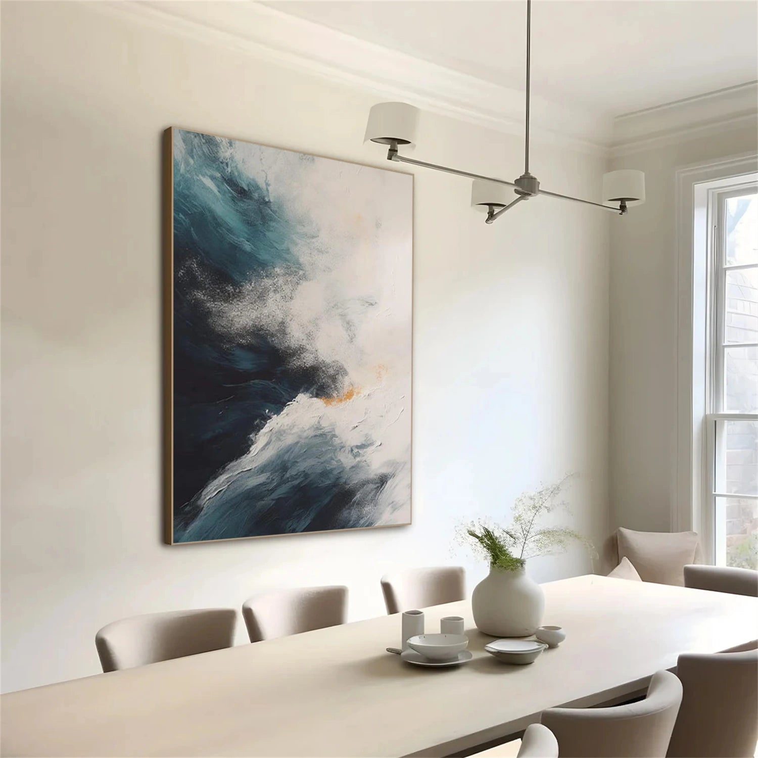 Abstract Ocean And Sky Canvas Art #OC172
