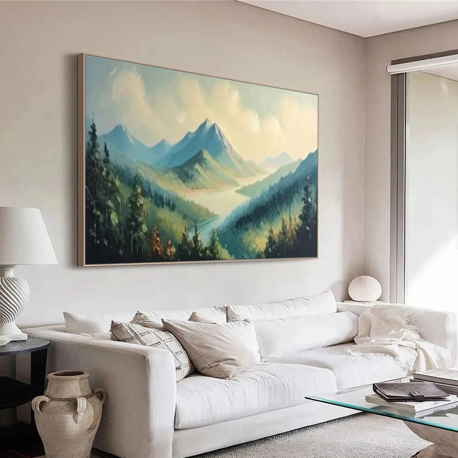 Abstract Mountain Canvas Art #BT070