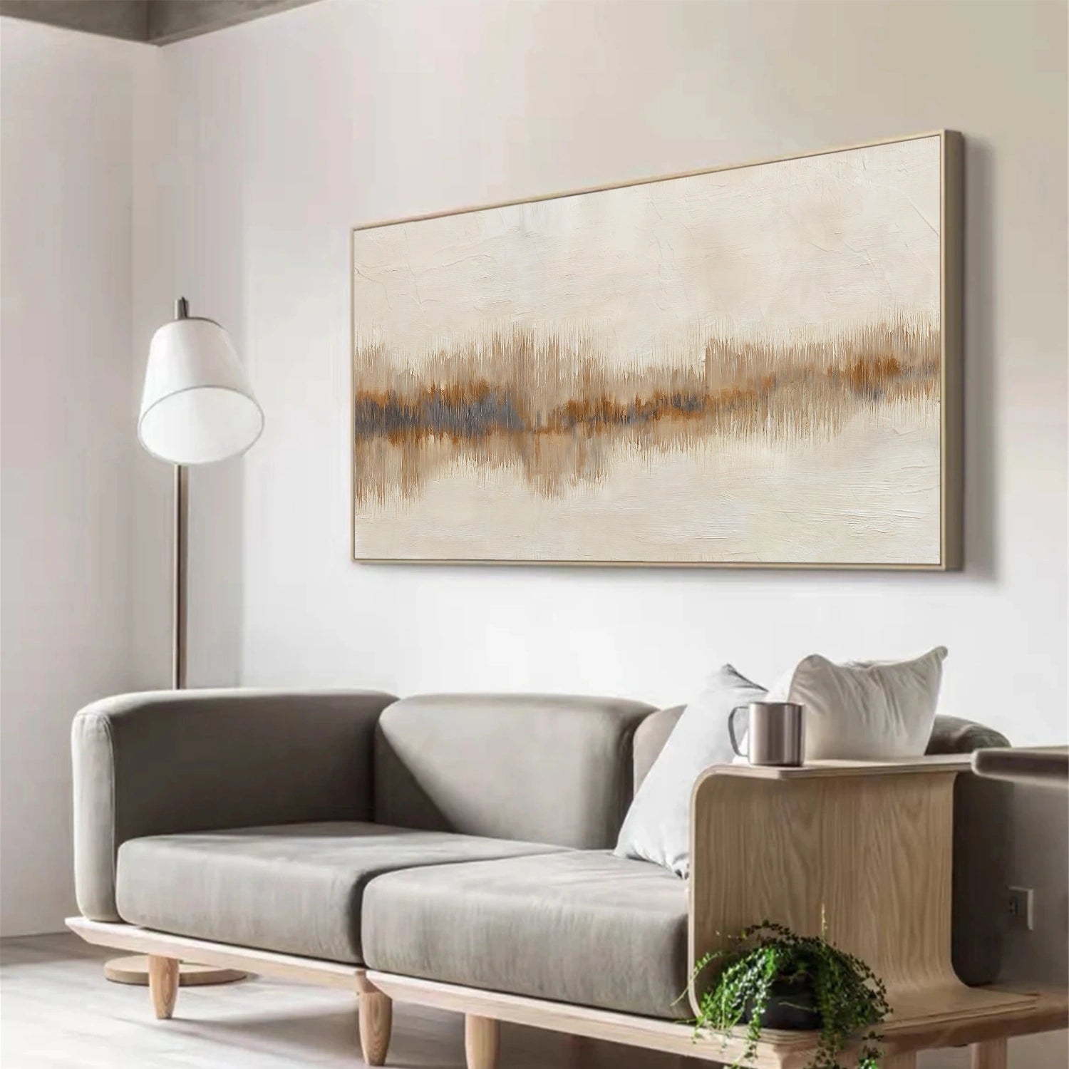 Beige and Brown Abstract Wall Art #VA207