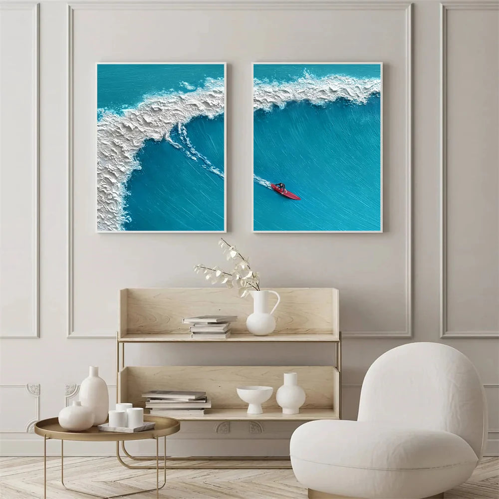 Surfing Sport Canvas Painting Set of 2 #PB018