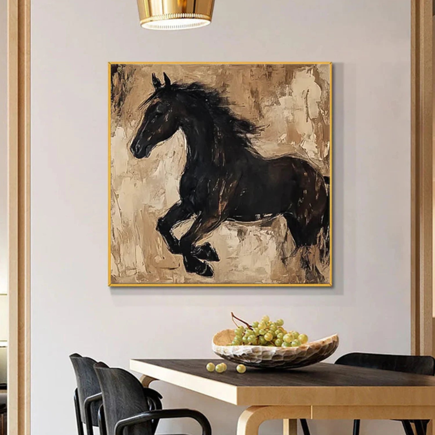 Abstract Animal Horse Canvas Art #DW094