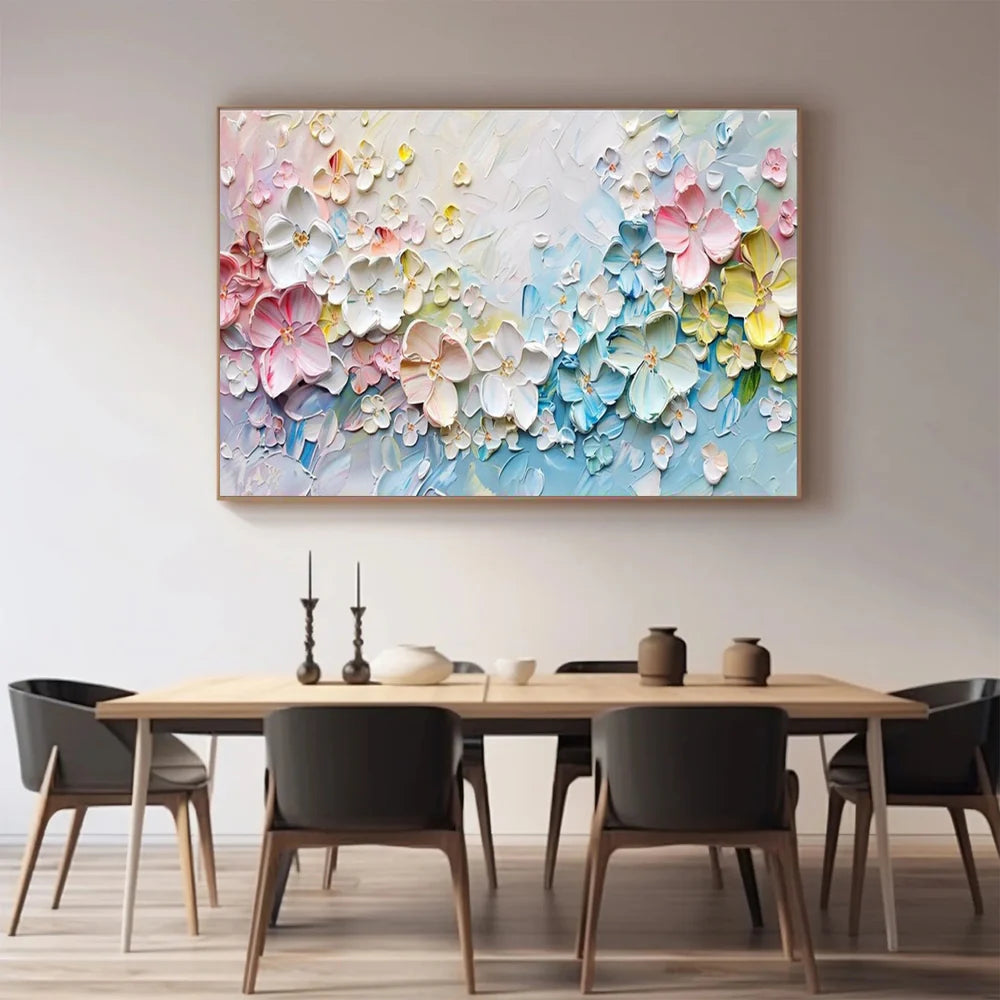 Abstract Flower And Tree Textured Canvas Art #MF006