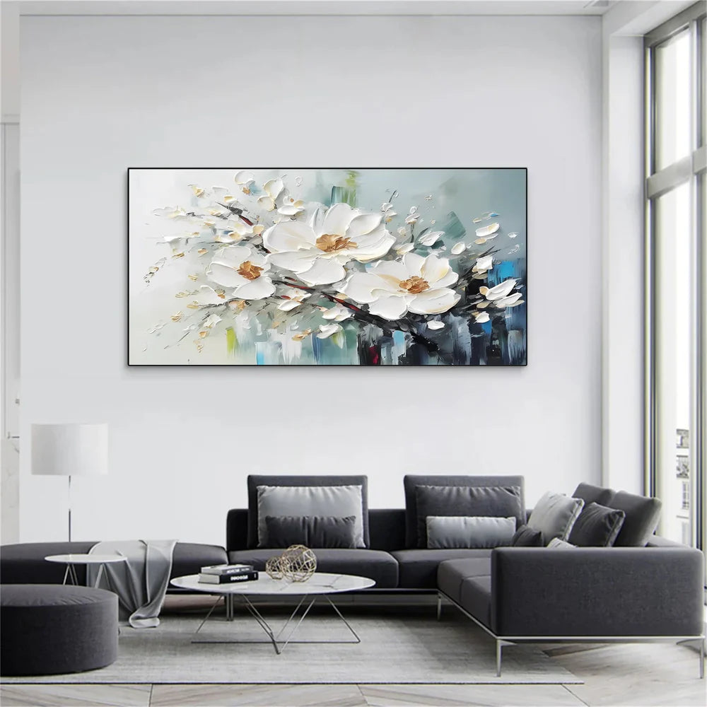 Abstract Flower And Tree Textured Canvas Art #MF062