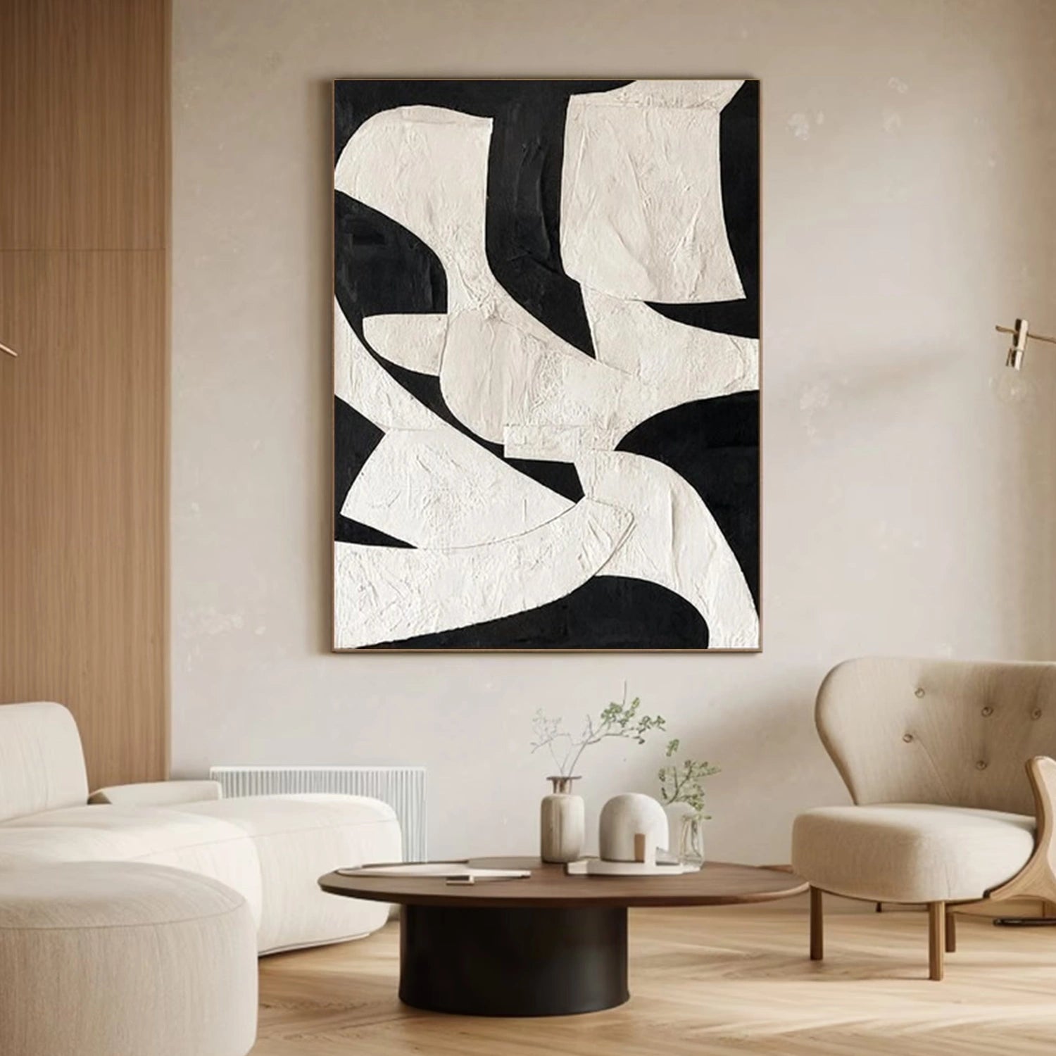 Black and White Wabi Sabi Wall Art #VS165