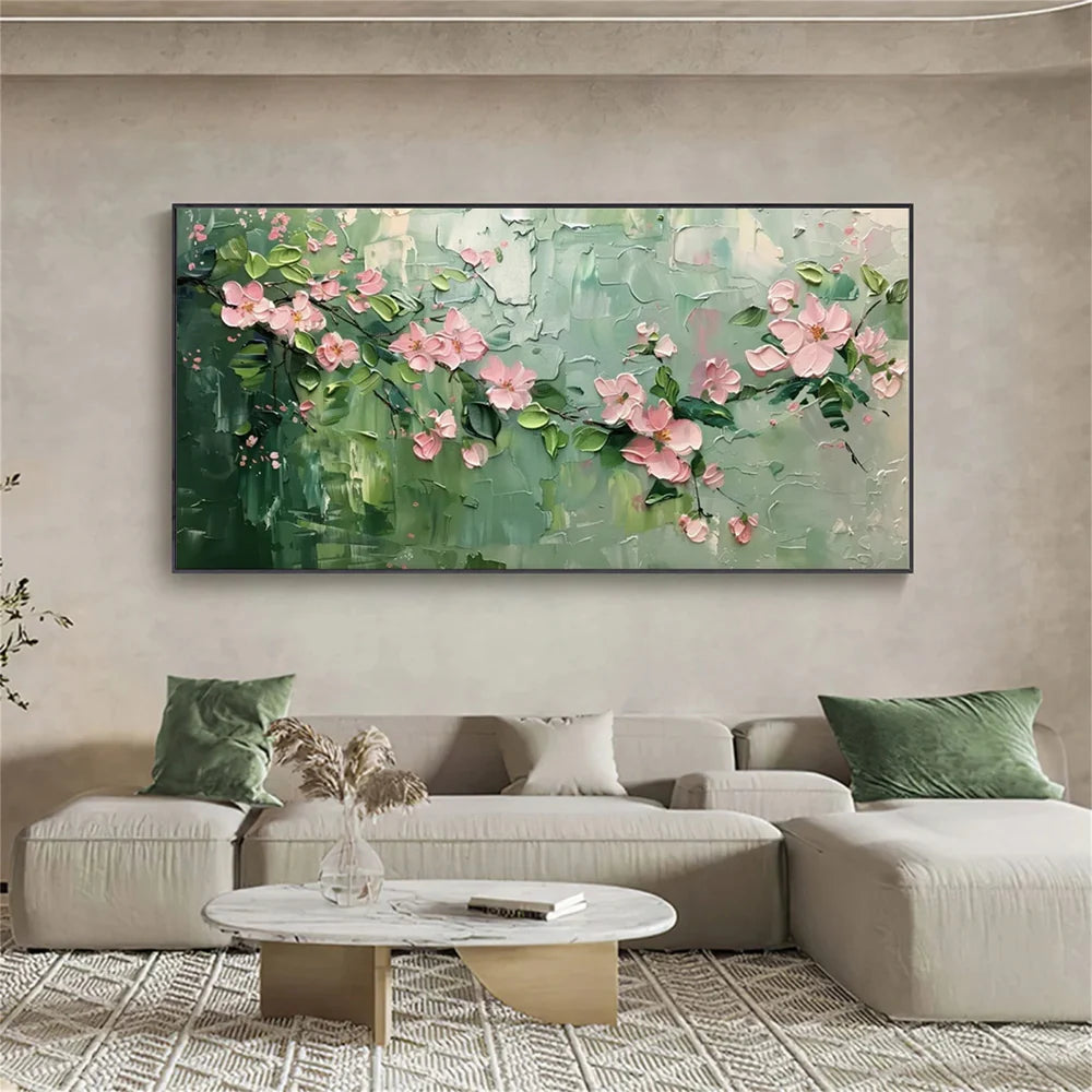 Abstract Flower And Tree Textured Canvas Art #MF033