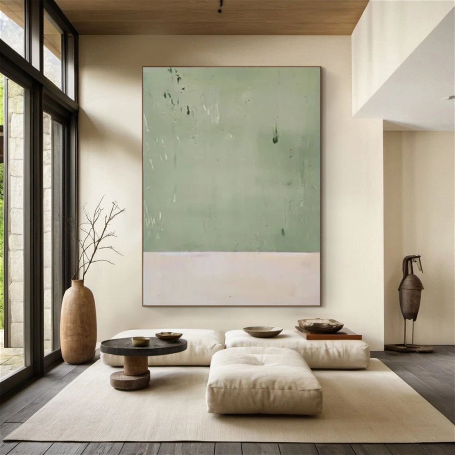 Green Minimalist Canvas Art #WM131