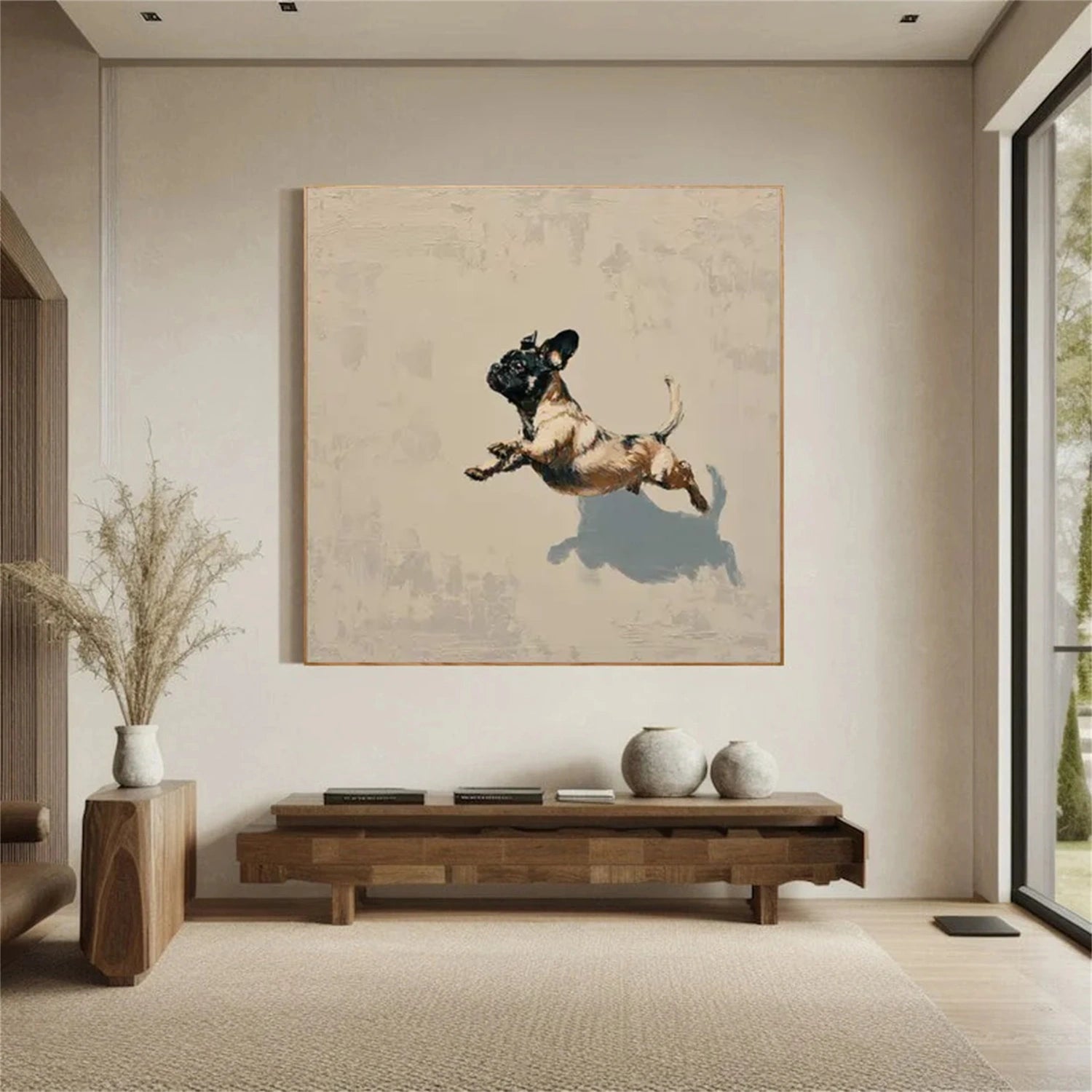 Abstract Animal Dog Canvas Art #DW103