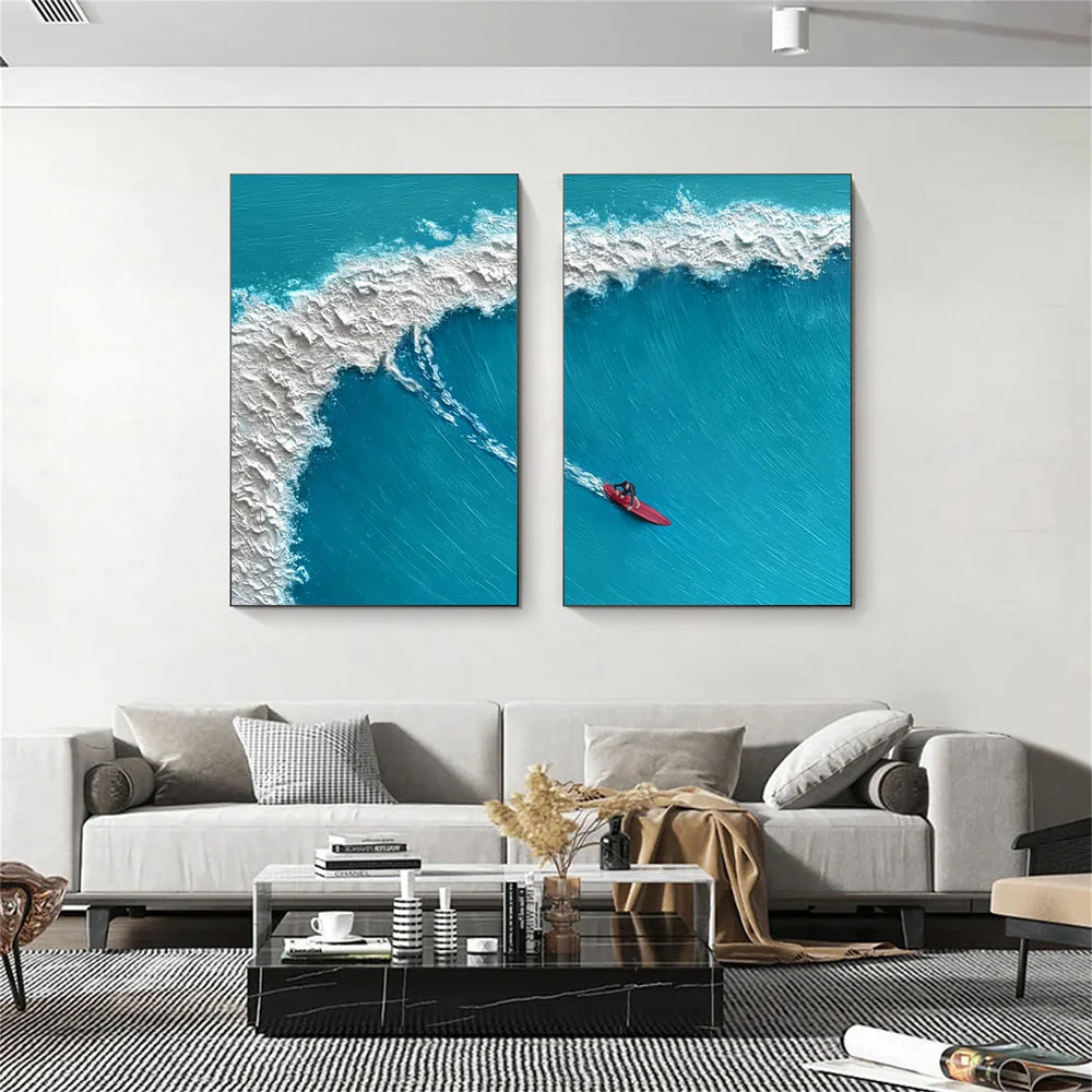 Surfing Sport Canvas Painting Set of 2 #PB018