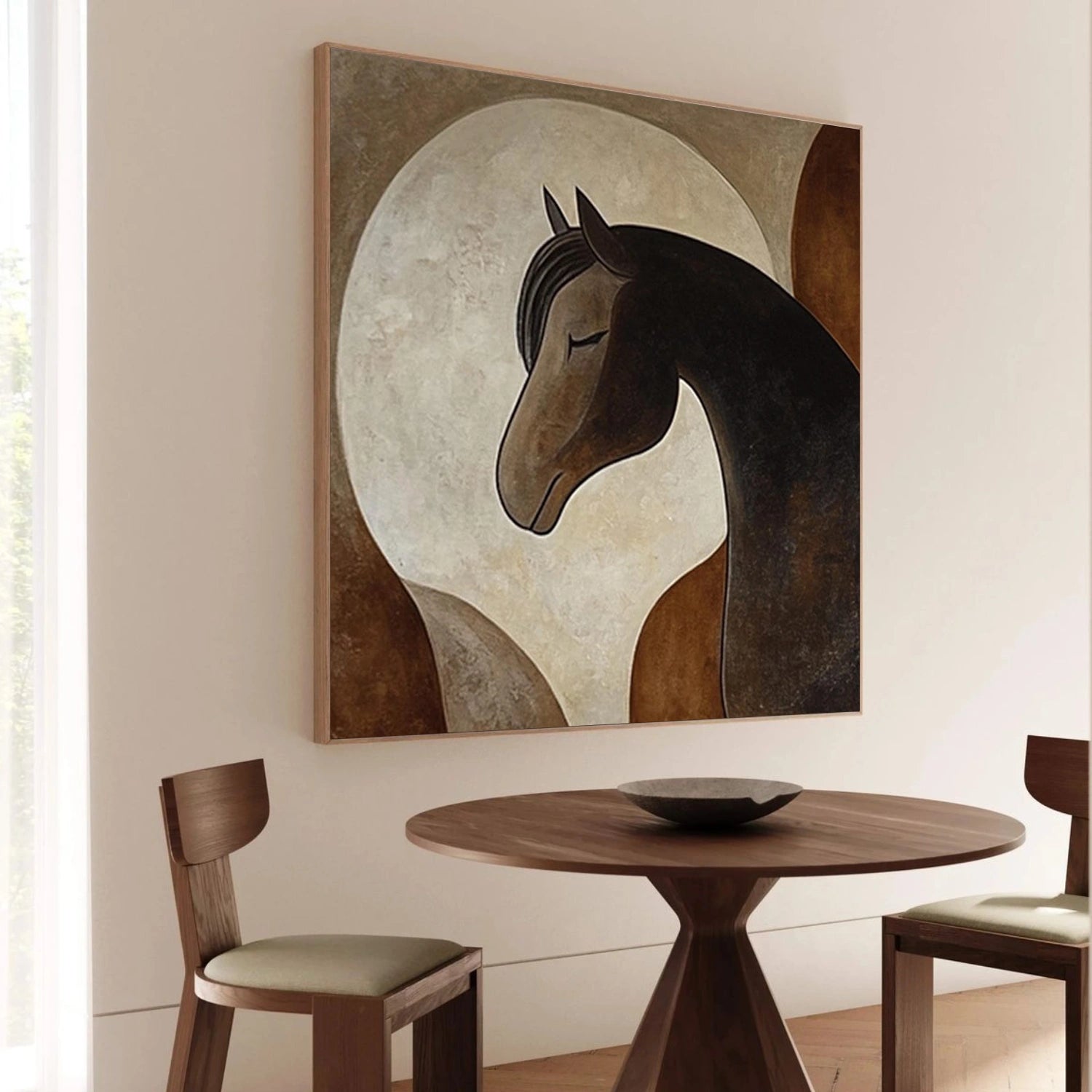 Abstract Animal Horse Canvas Art #DW137