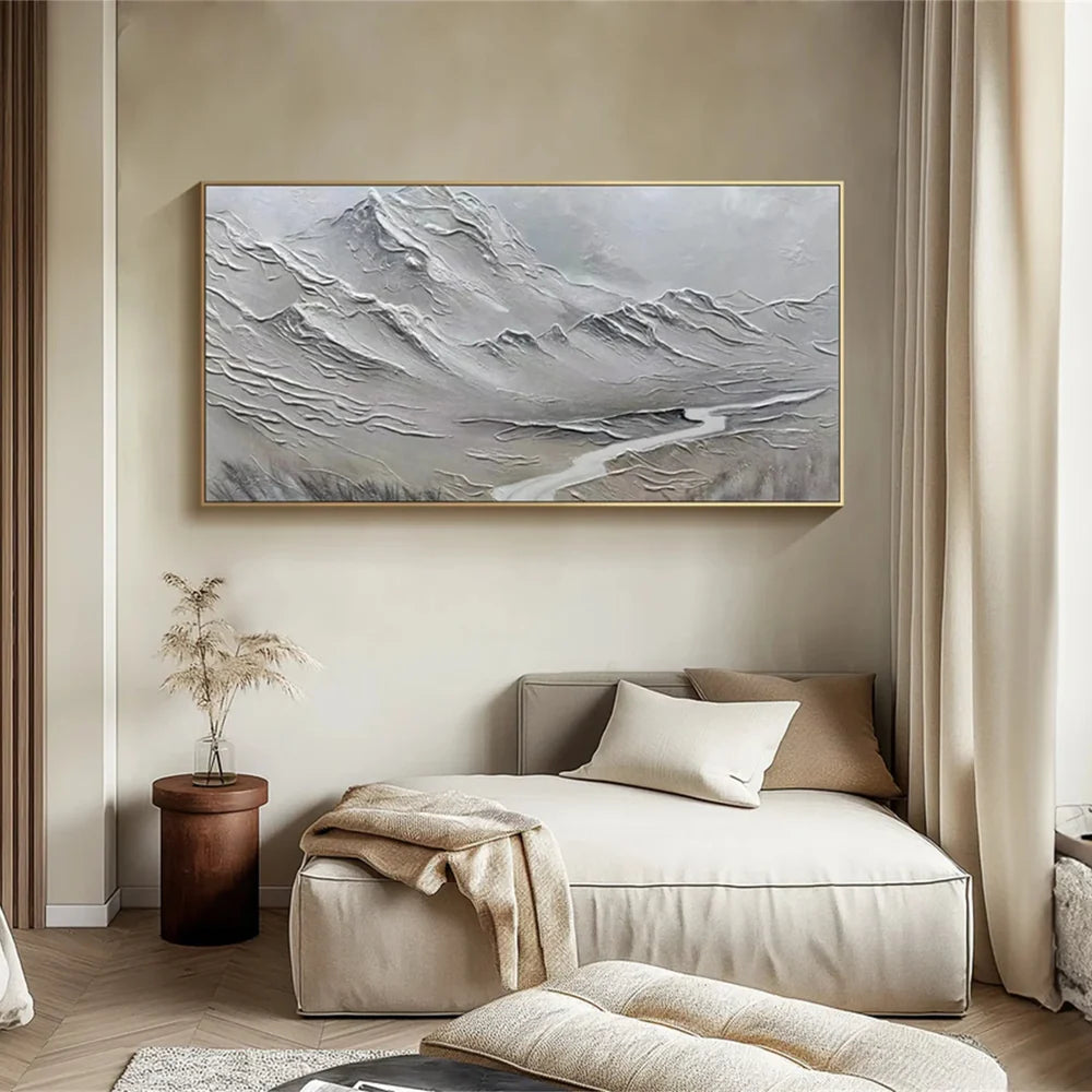 Abstract Mountain Textured Canvas Art #BT038