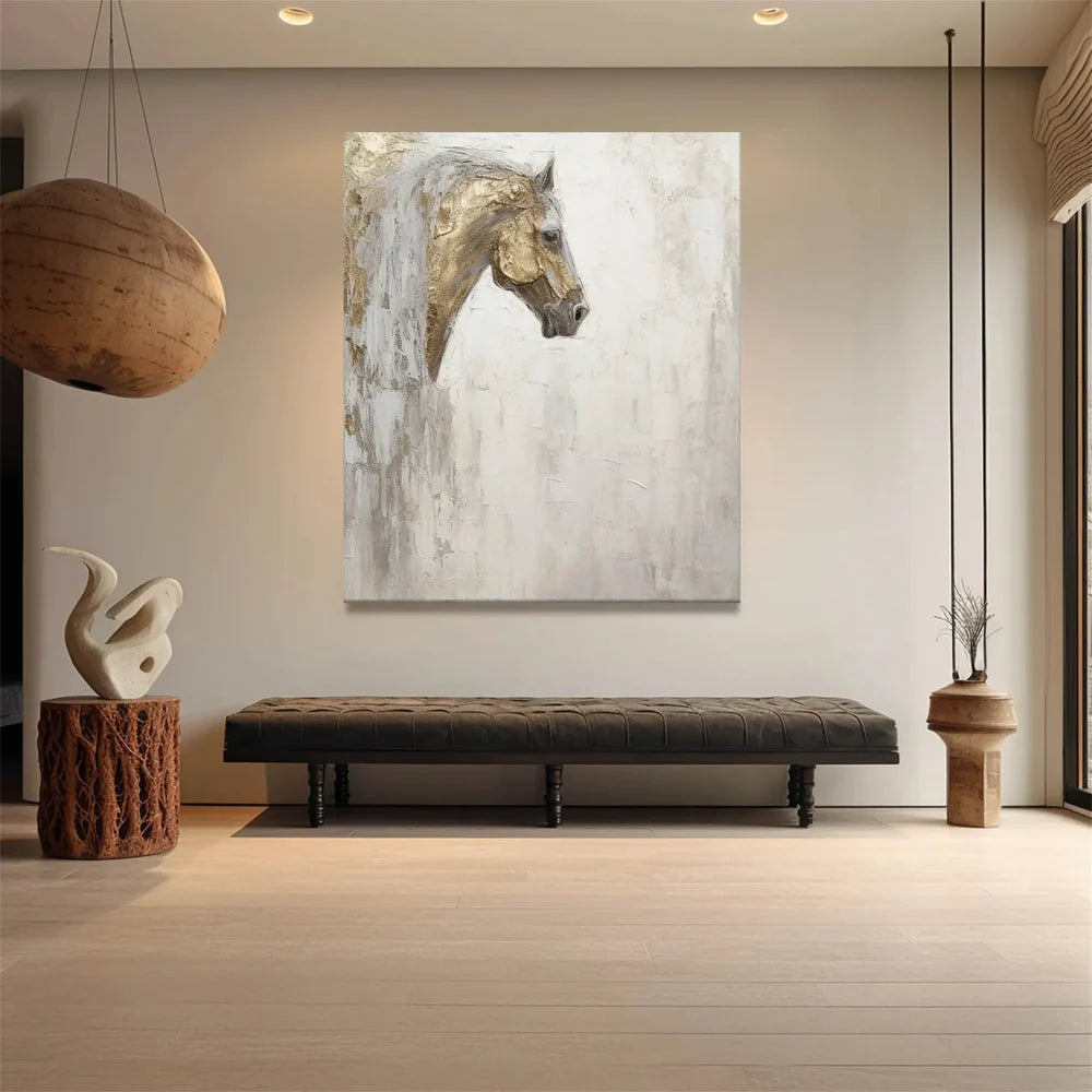Abstract Animal Horse Canvas Art #DW016