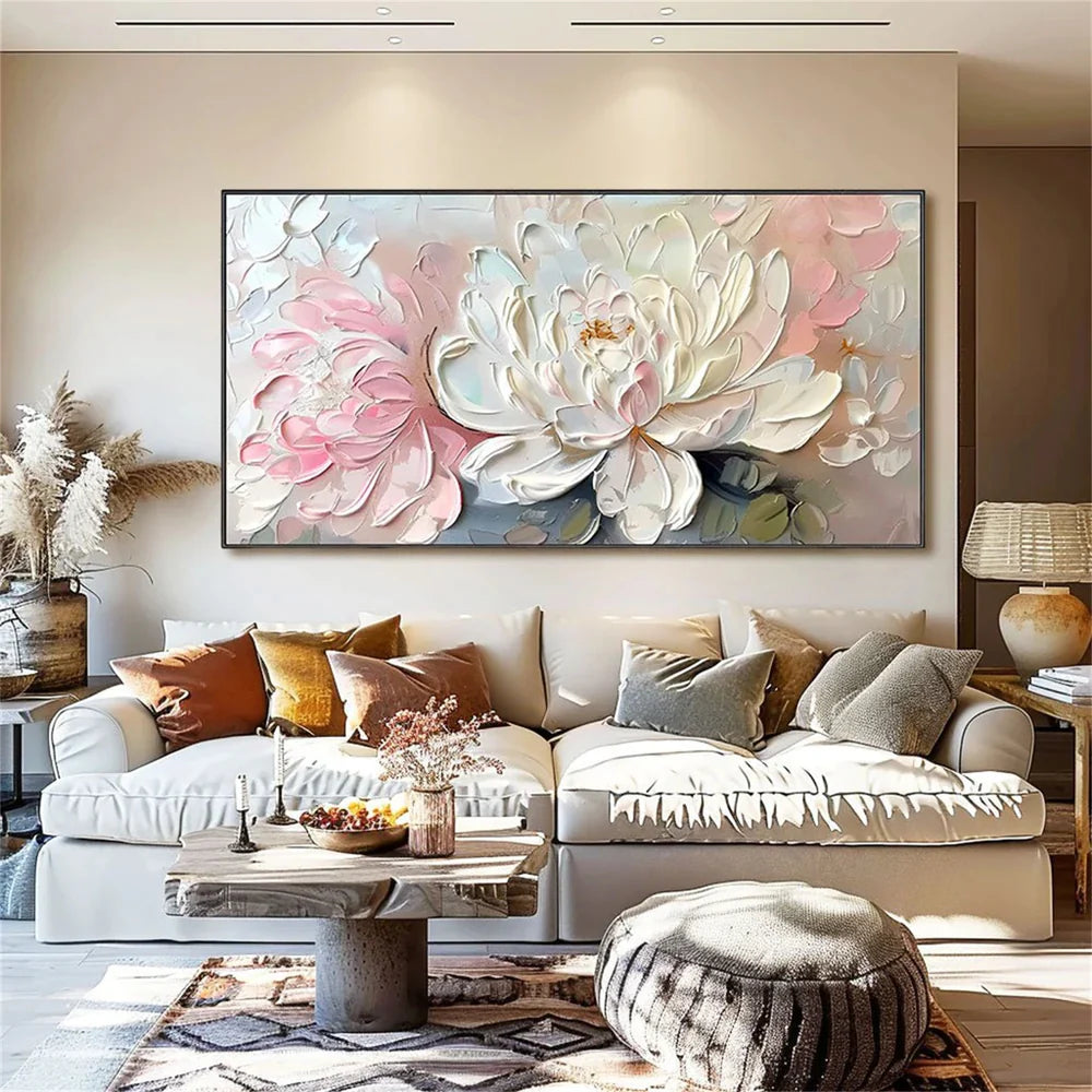 Abstract Flower And Tree Textured Canvas Art #MF005