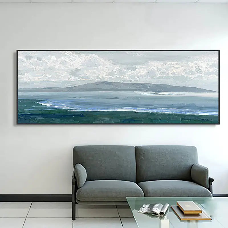 Abstract Ocean And Sky Canvas Art #OC064