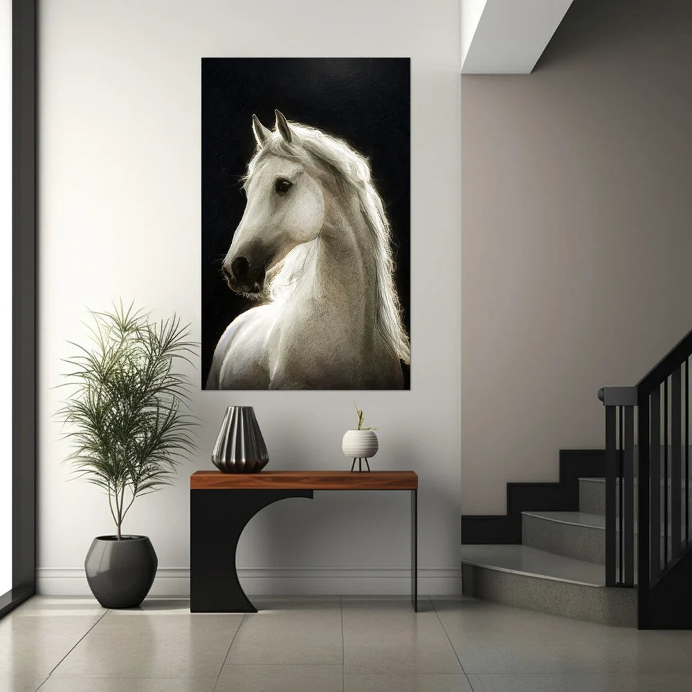 Abstract Animal Horse Canvas Art #DW069