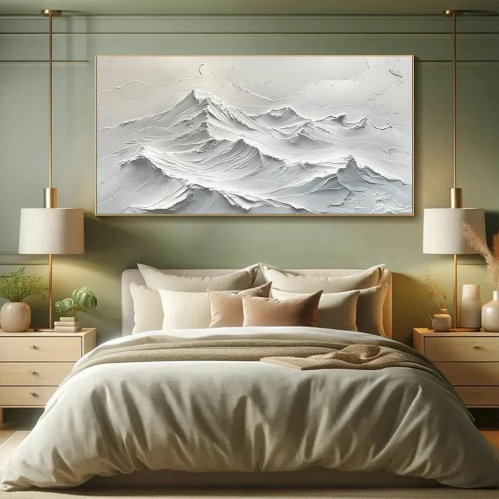 Minimalist Mountain Textured Canvas Art #BT012