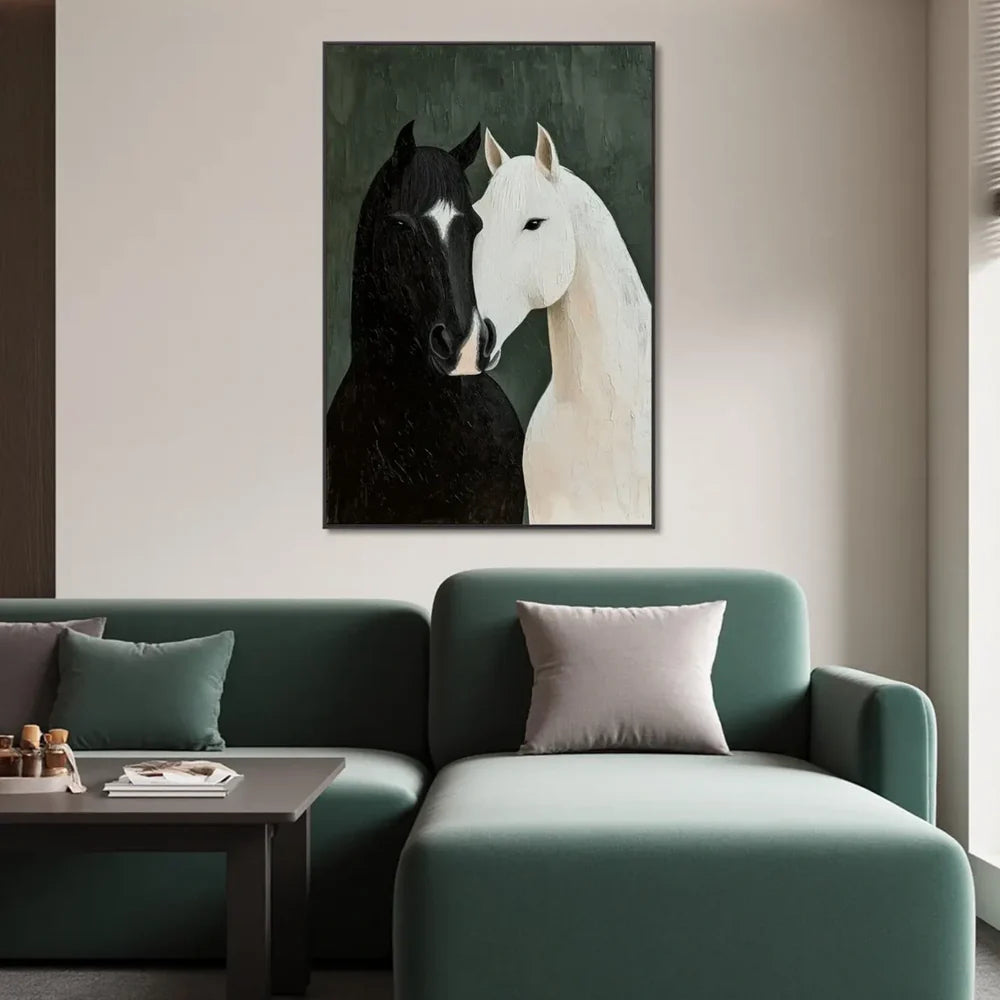 Abstract Animal Horse Canvas Art #DW025