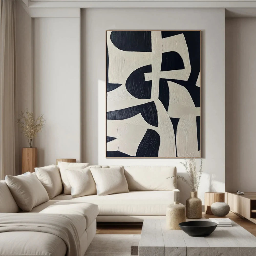 Black and White Minimalist Canvas Art #WZ055
