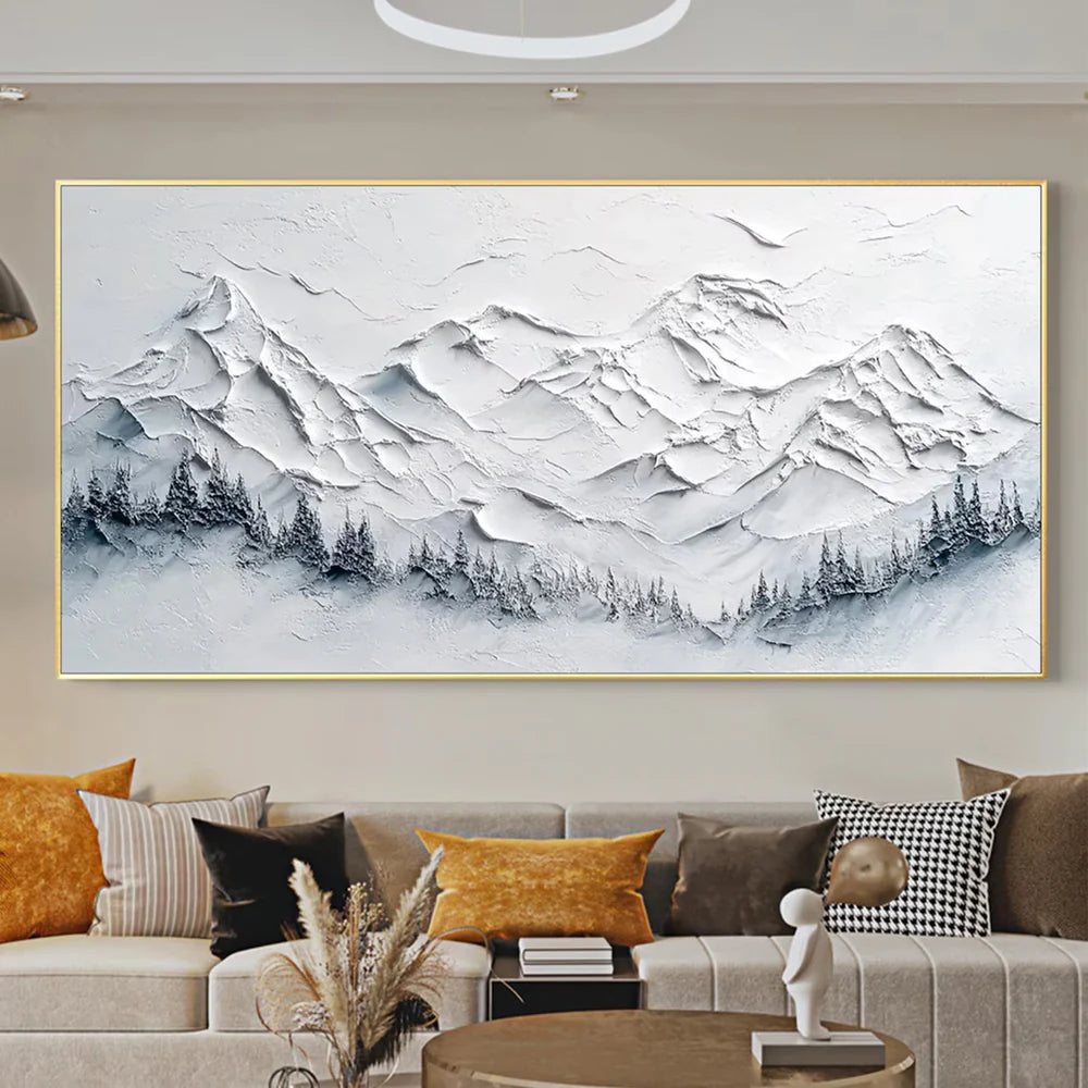 Abstract Mountain Textured Canvas Art #BT035