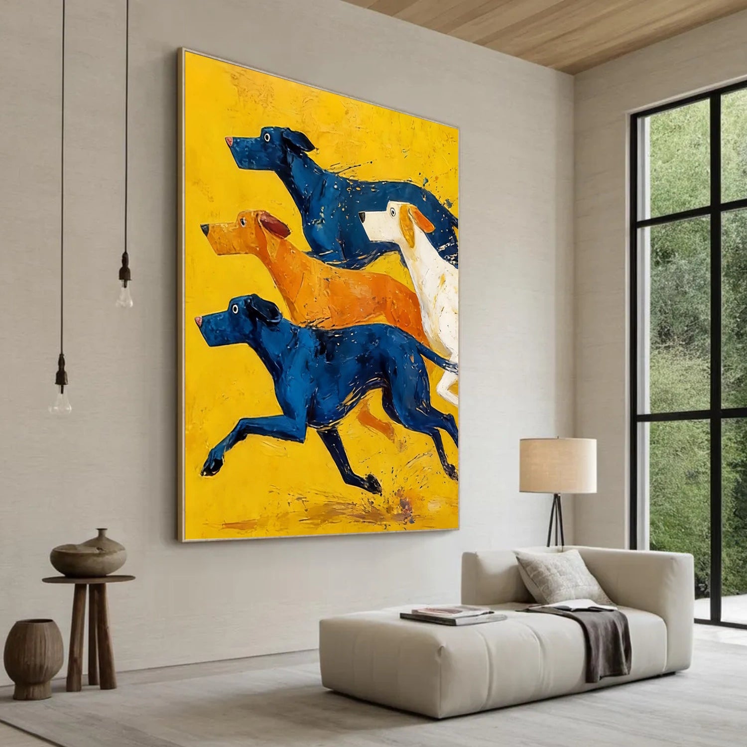 Abstract Animal Dog Canvas Art #DW139