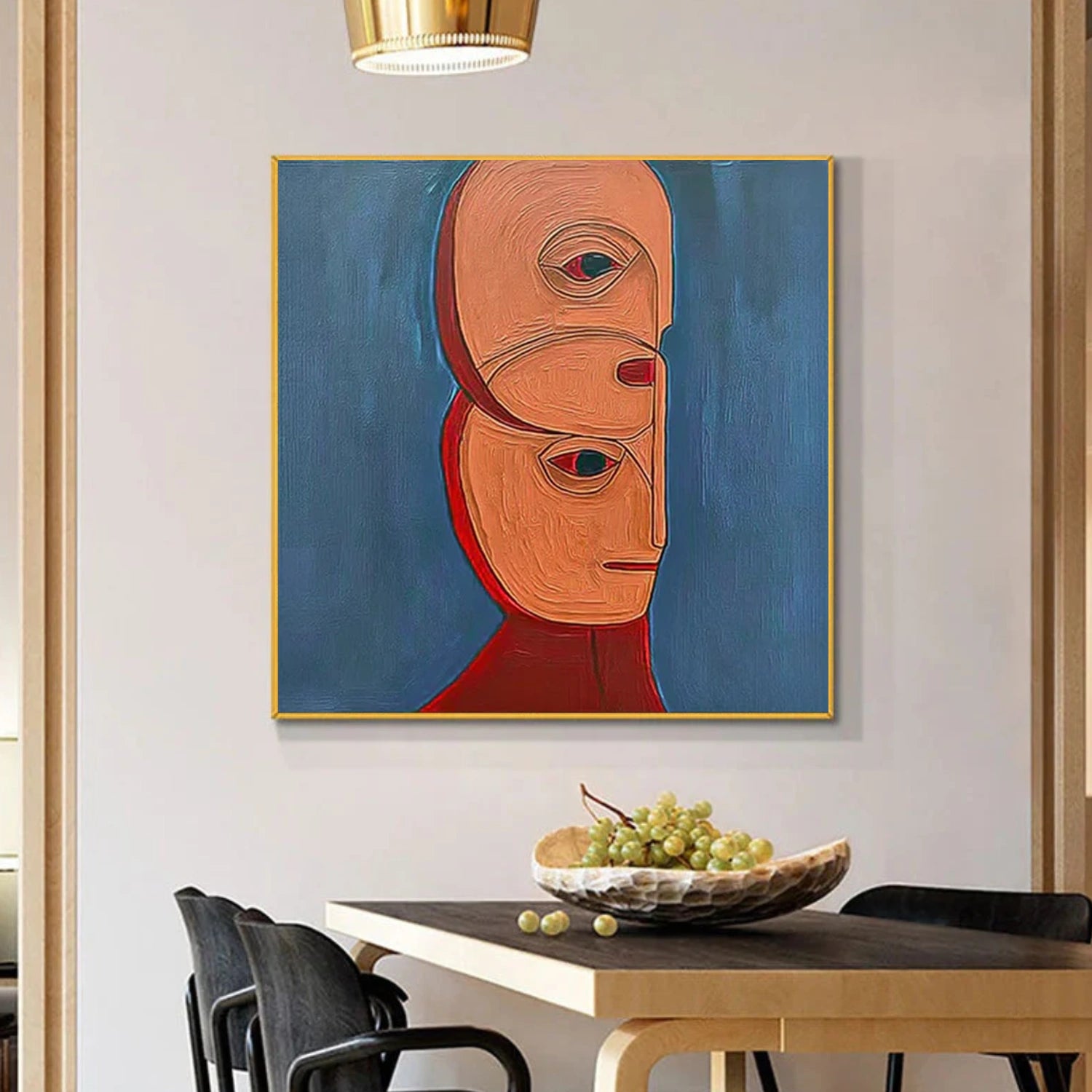 Abstract Portrait Textured Wall Art # LA055