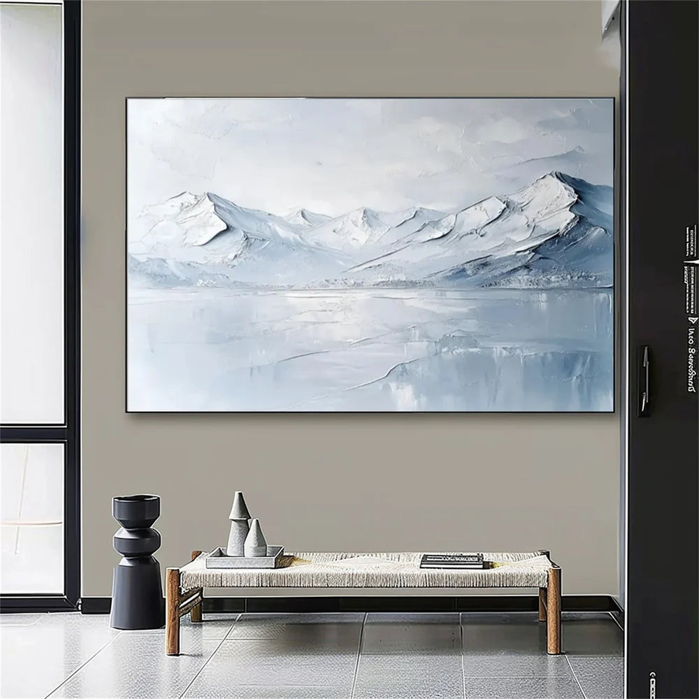 Abstract Mountain Textured Canvas Art #BT033