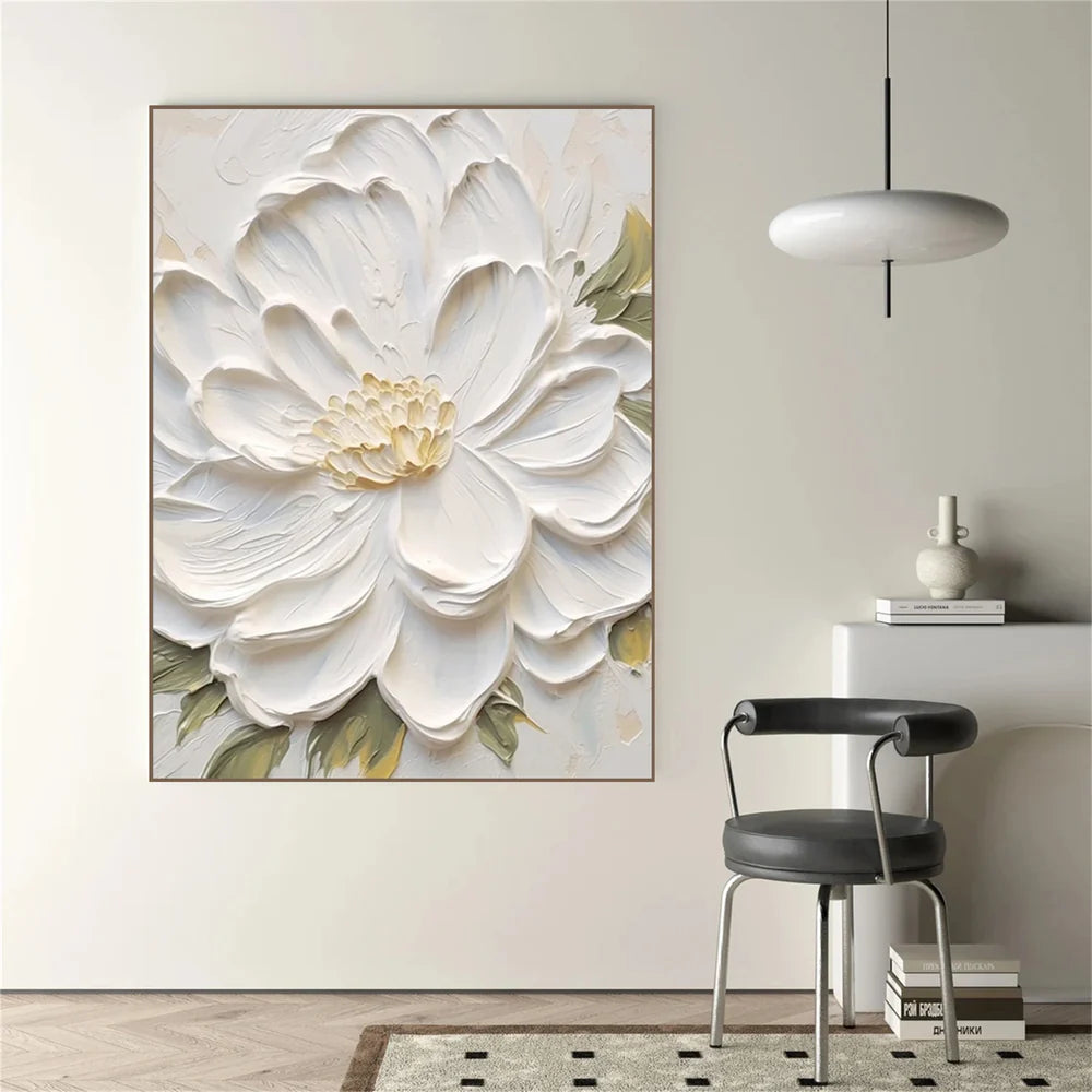 Minimalist Flower And Tree Textured Canvas Art #MF025