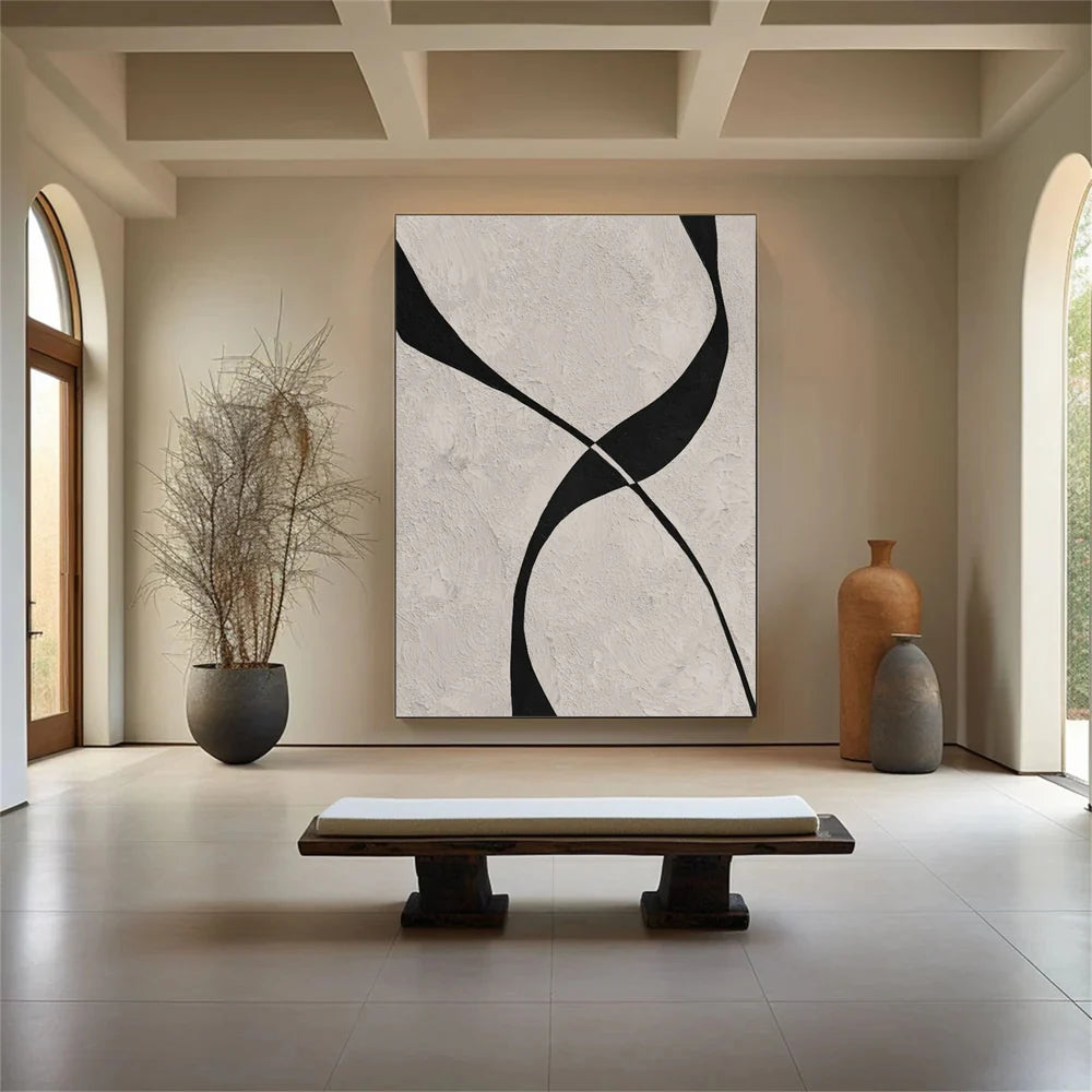 Beige & Black Wabi Sabi Wall Art #VS004
