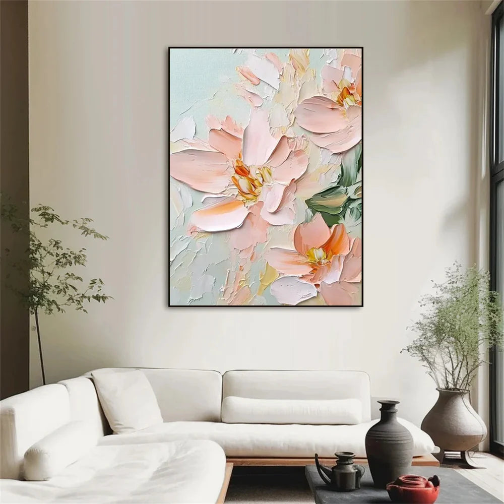Abstract Flower And Tree Textured Canvas Art #MF061