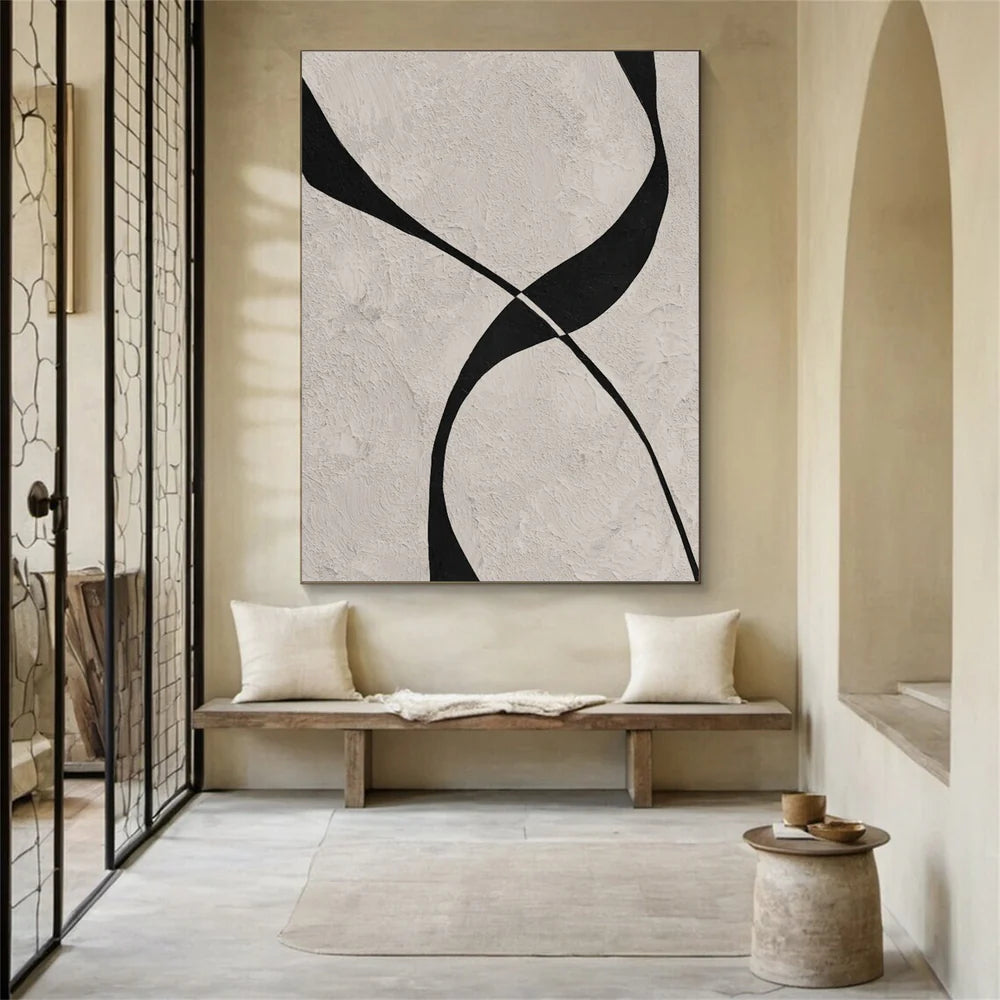 Beige & Black Wabi Sabi Wall Art #VS004