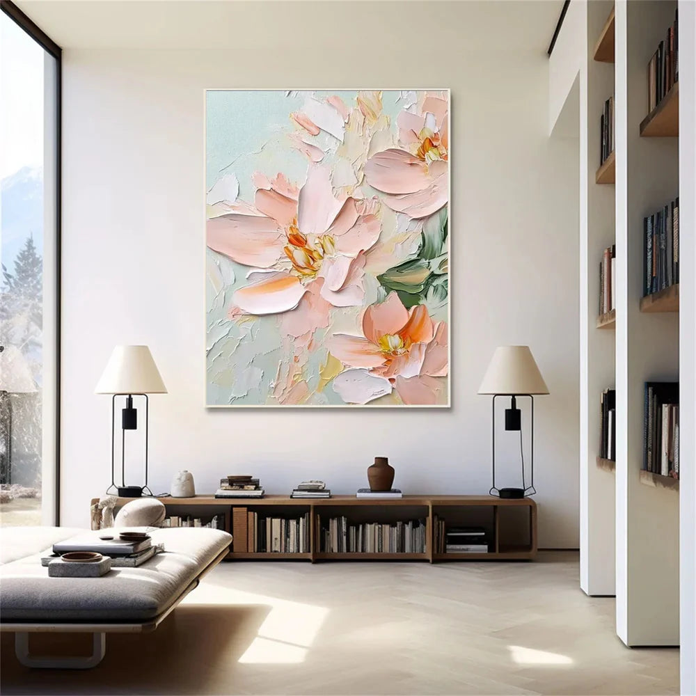 Abstract Flower And Tree Textured Canvas Art #MF061