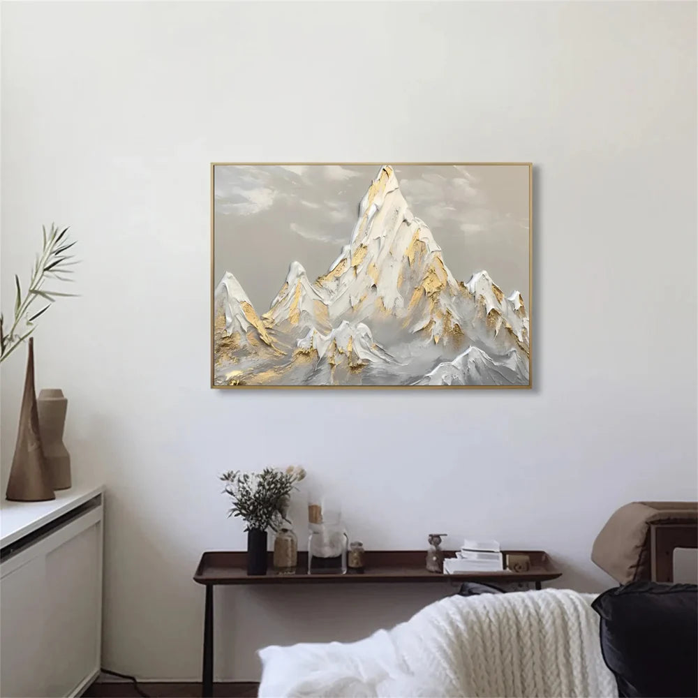 Abstract Mountain Textured Canvas Art #BT037
