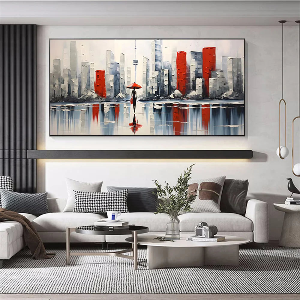 Abstract Urban Landscape Textured Painting #UL009