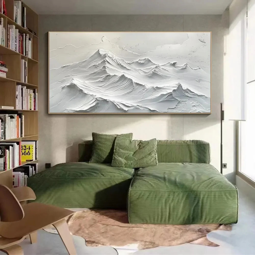 Minimalist Mountain Textured Canvas Art #BT012