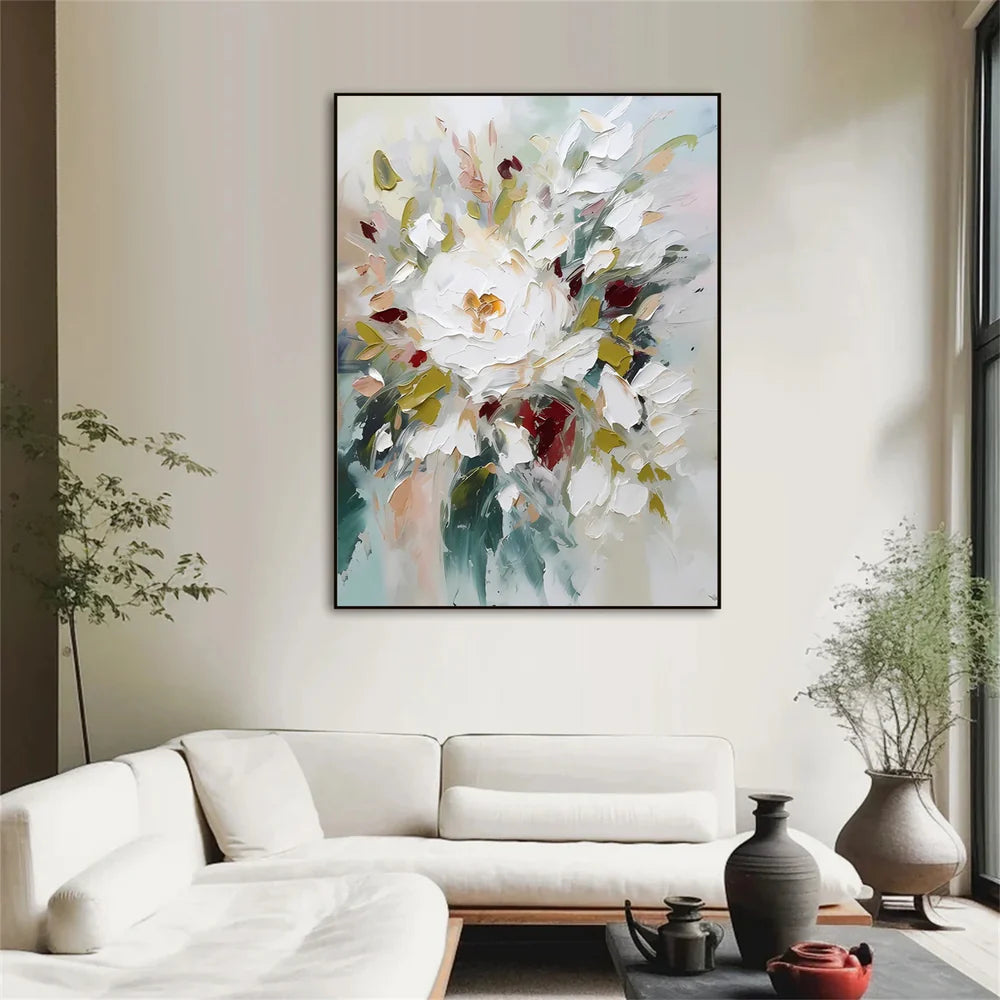 Colorful Abstract Flower And Tree Canvas Art #MF047