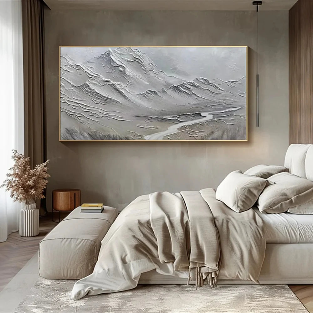 Abstract Mountain Textured Canvas Art #BT038
