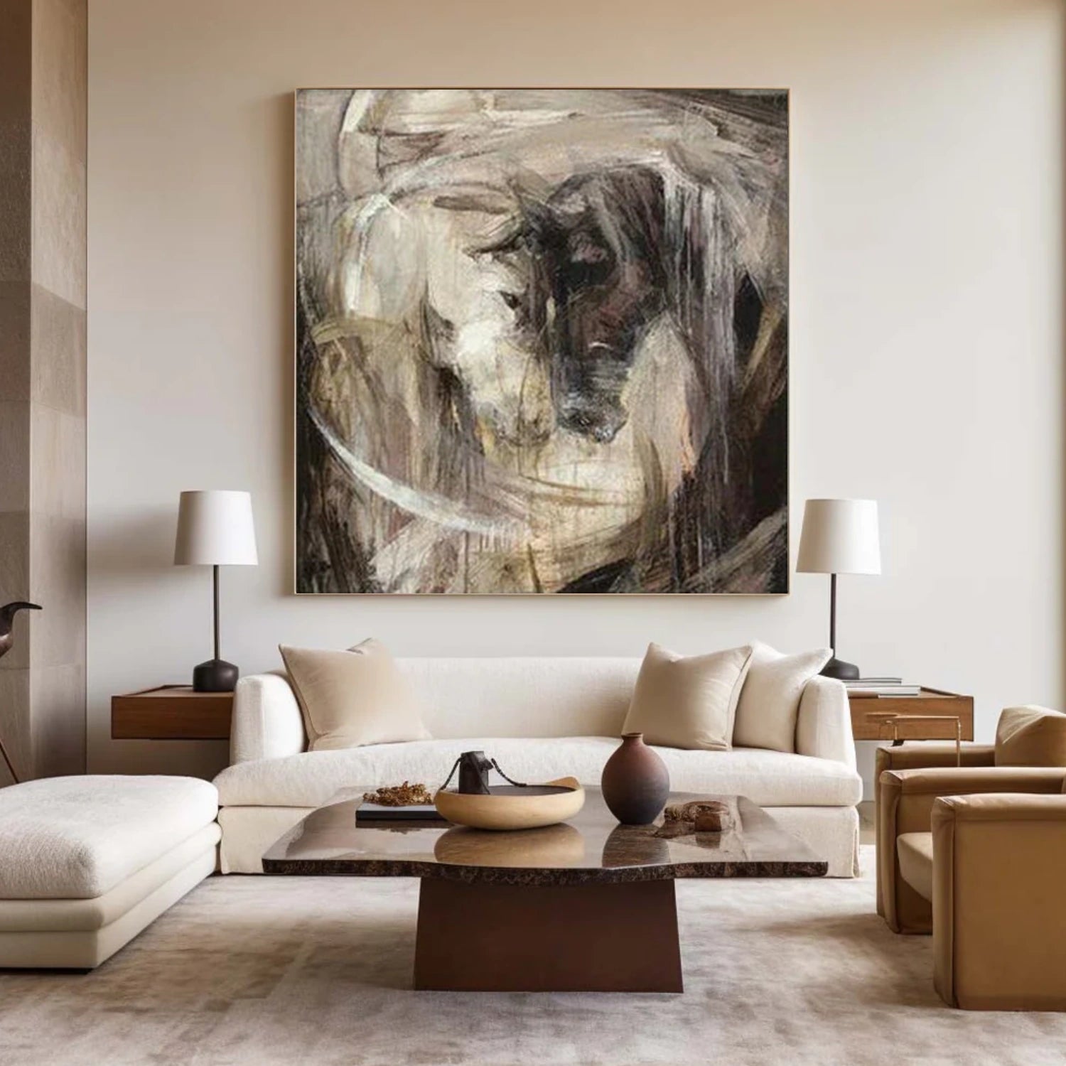 Abstract Animal Horse Canvas Art #DW097