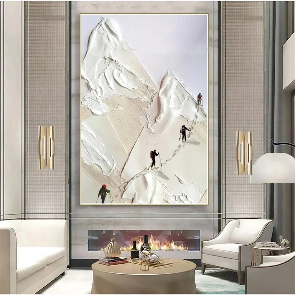 Climbing Sport Textured Canvas Painting #PB004